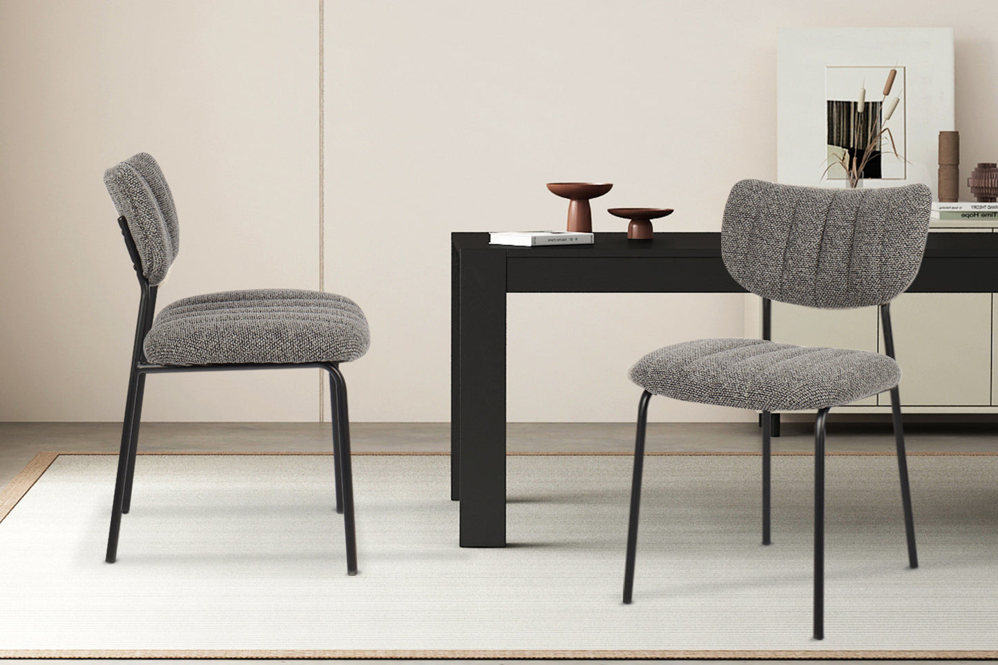 "Chair 'Antura' Fabric Ote Lisa 456 Dark Grey"