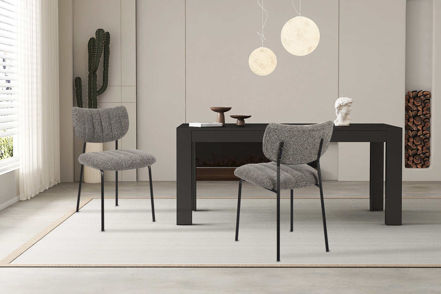 "Chair 'Antura' Fabric Ote Lisa 456 Dark Grey"