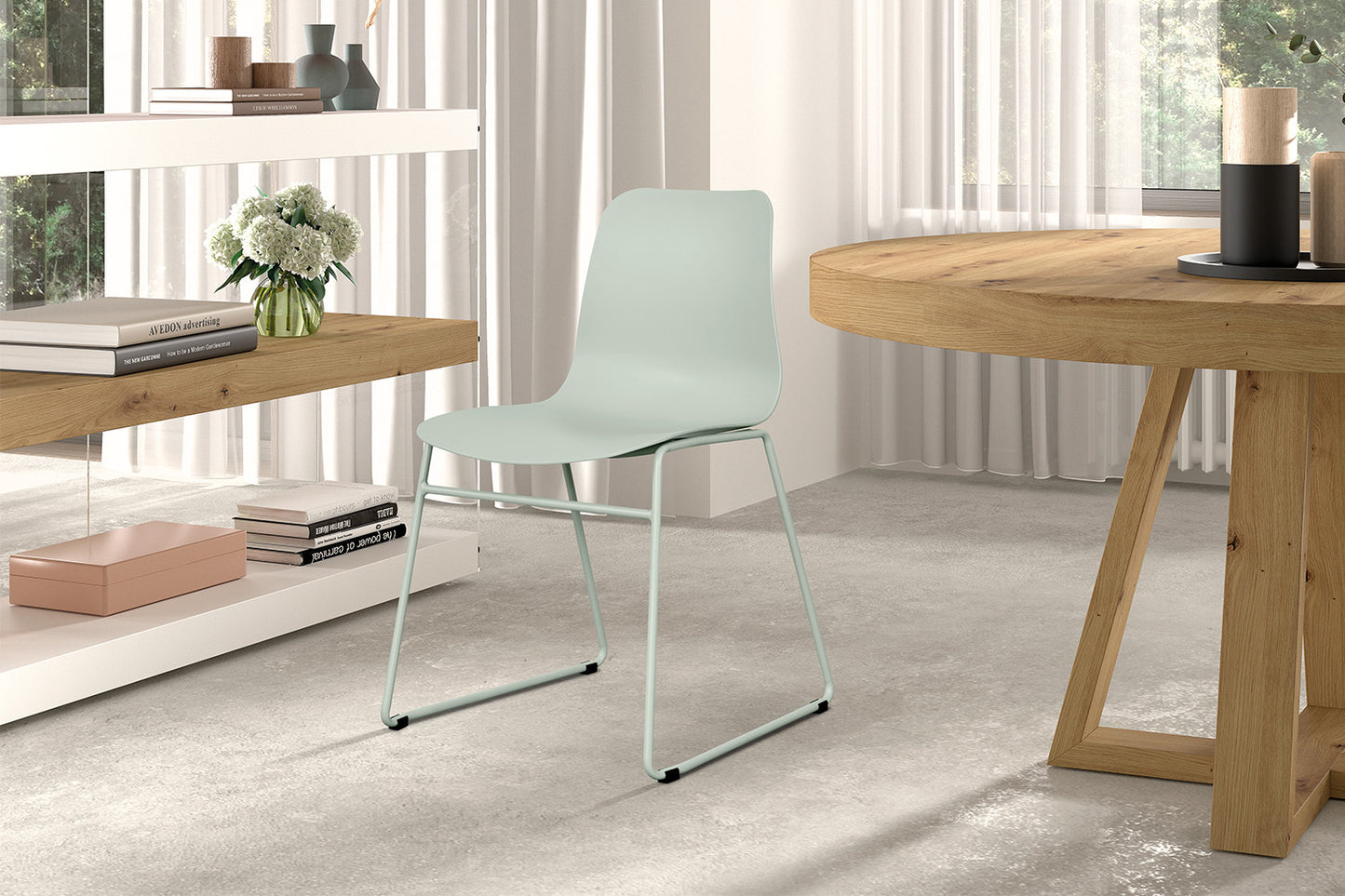 Stoel 'Marie' PP Grijs-Groen