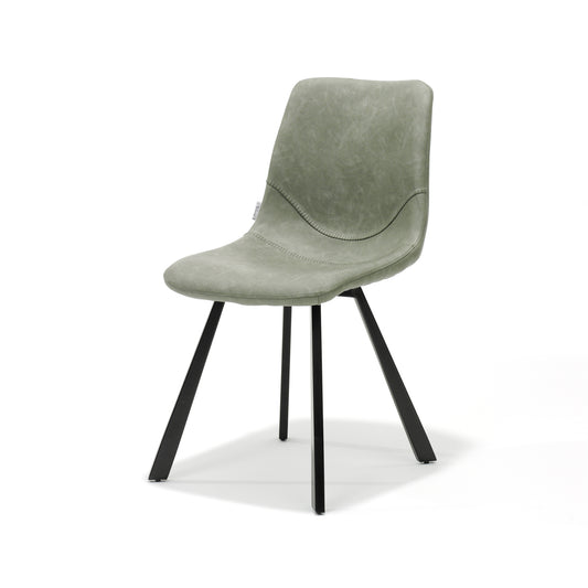 "Chair Bari Zwart Stof Vintage Groen"
