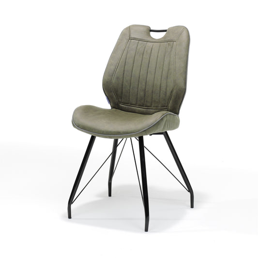 "Chair Penta black fabric Soft Green"