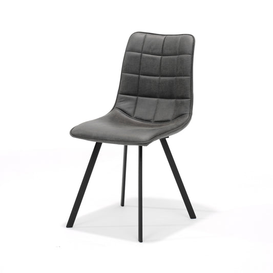 Cora stoel - Bull Microleder Grafiet #66