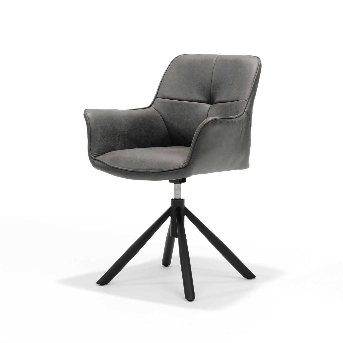 Rapide armstoel T2-360 Bull Microleder Grafiet #66, draaivoet 360