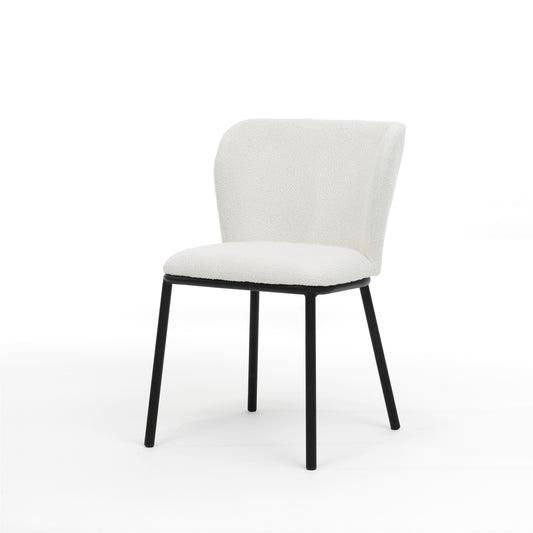 Kim stoel Stof Teddy Ivory