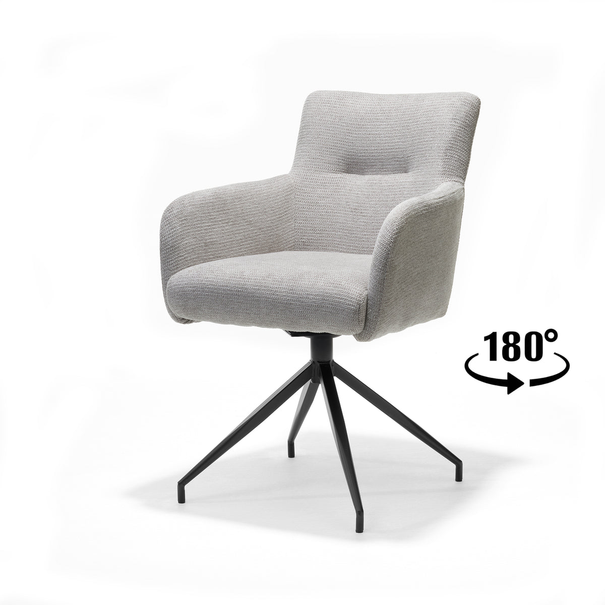 Joey fauteuil Stof Aragon Grijs