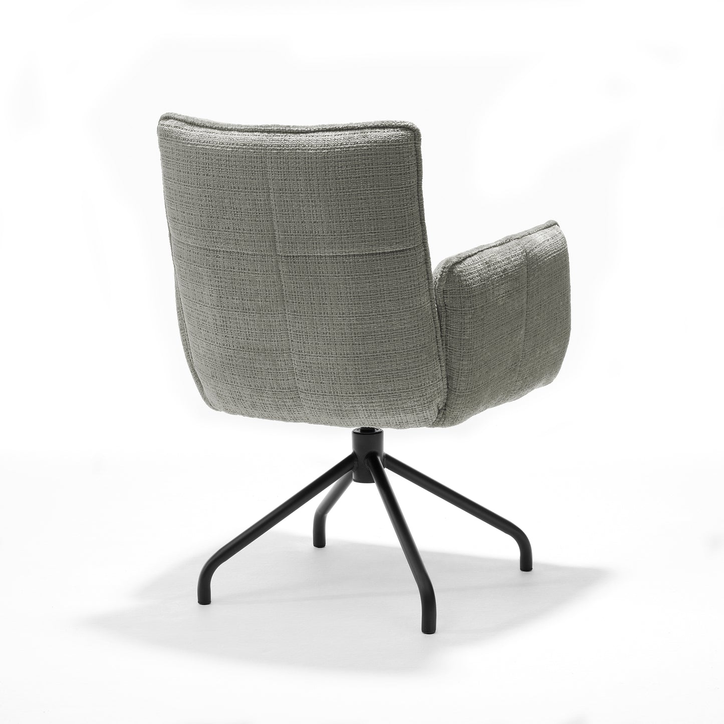 Nova fauteuil Stof Cremona #96 Grijs - 360 Draaibaar frame zwart P14