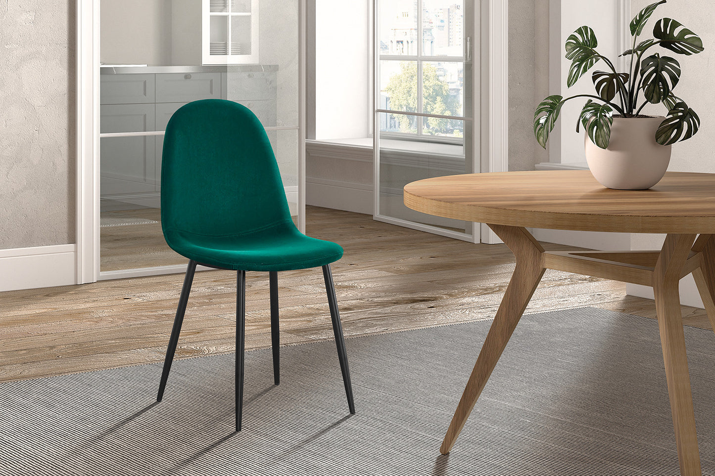 Stoel 'Boy' Fluweel Groen