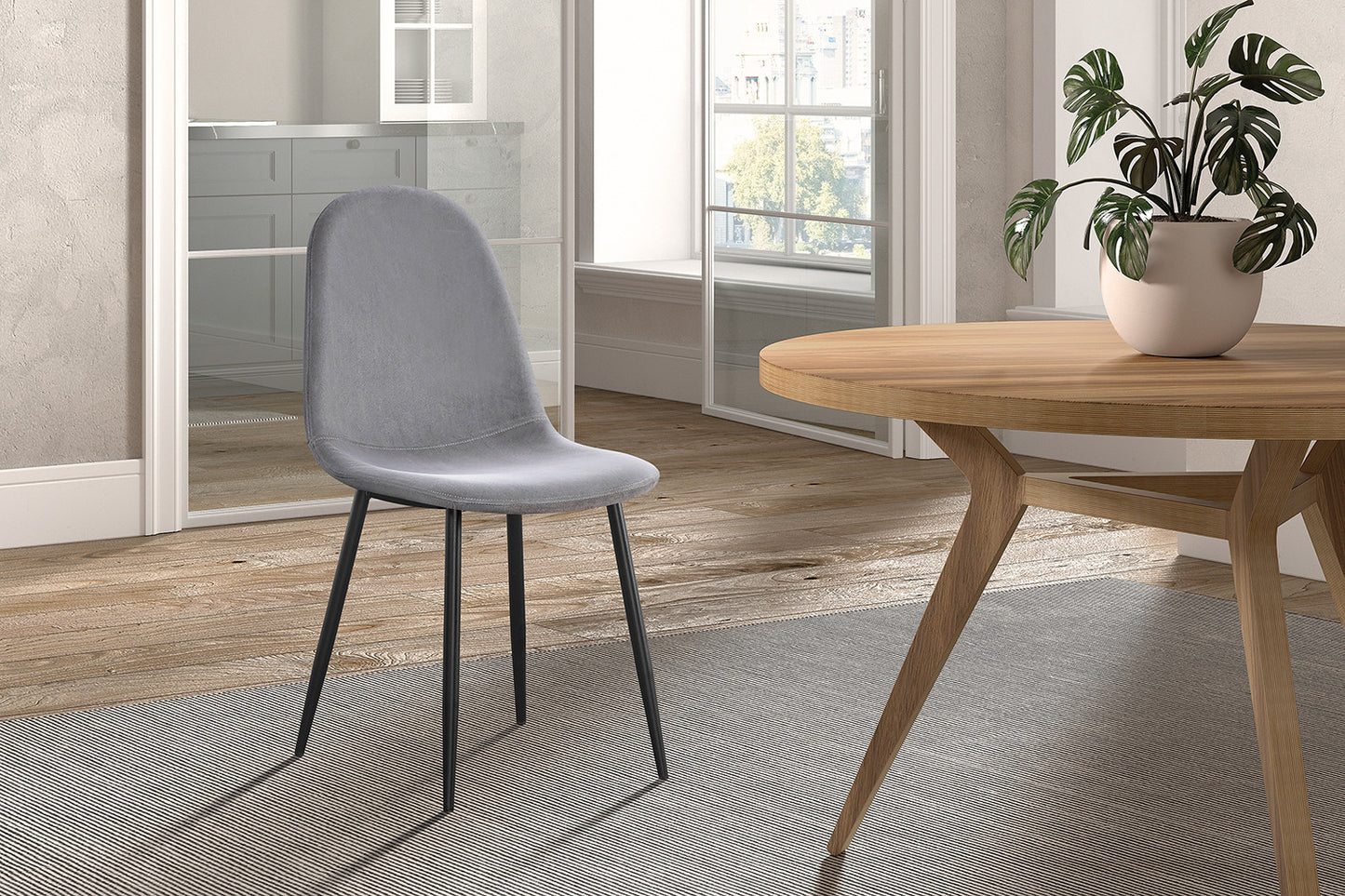 "Chair 'Boy' Velvet Grijs"