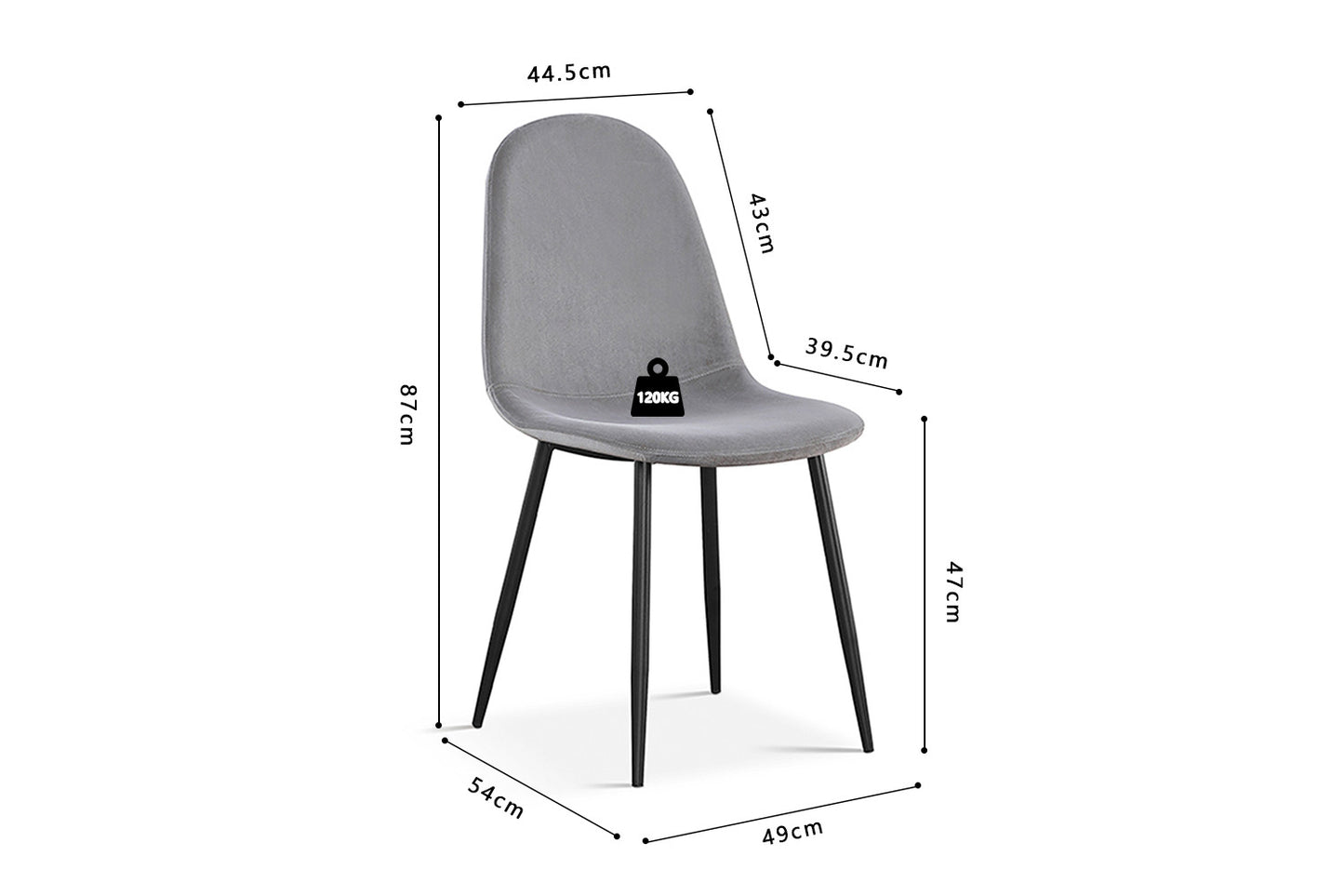 "Chair 'Boy' Velvet Grijs"