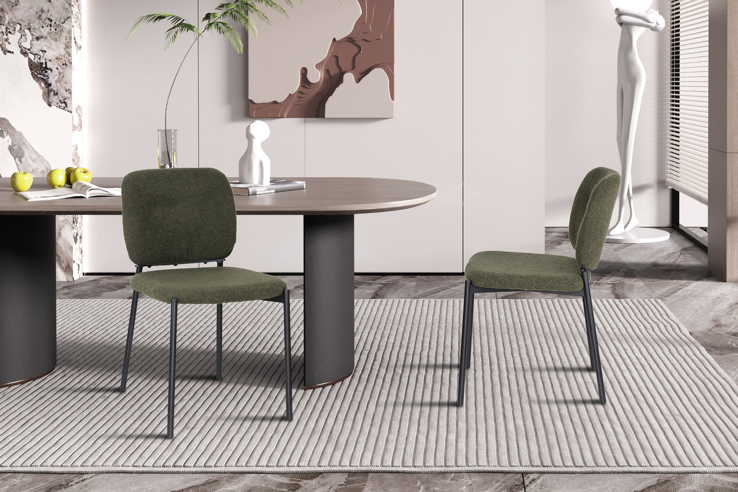 Stoel 'Sophia' Stof Groen
