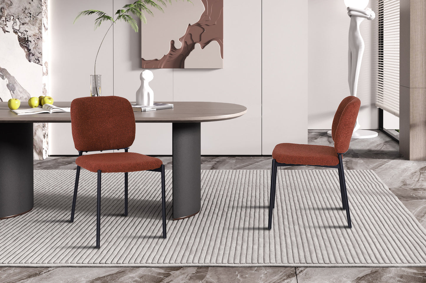 Stoel 'Sophia' Stof Roest