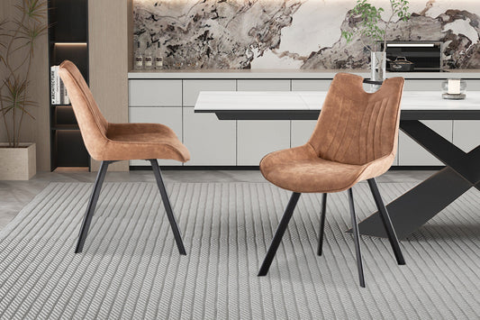 Stoel 'Pablo' Microvezel PU Donkerbruin