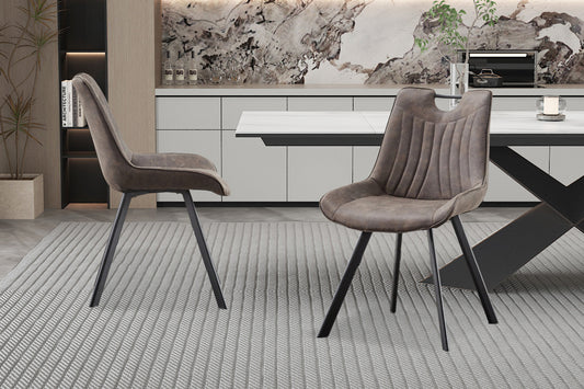 Stoel 'Pablo' Microvezel PU Donkergrijs