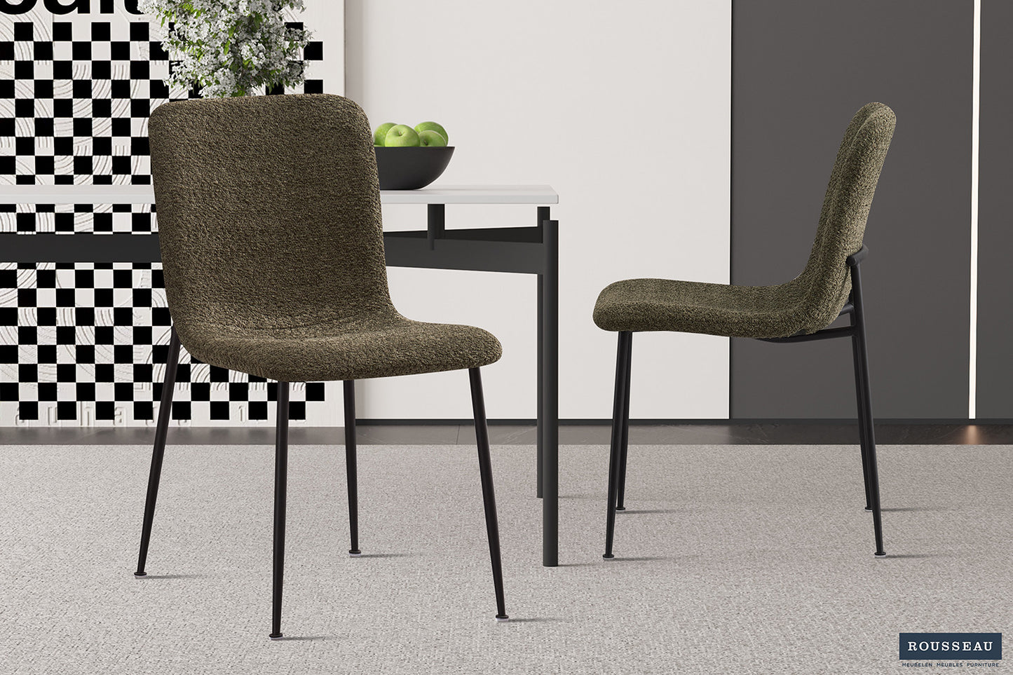 "Chair 'Alice' Bouclé Groen"