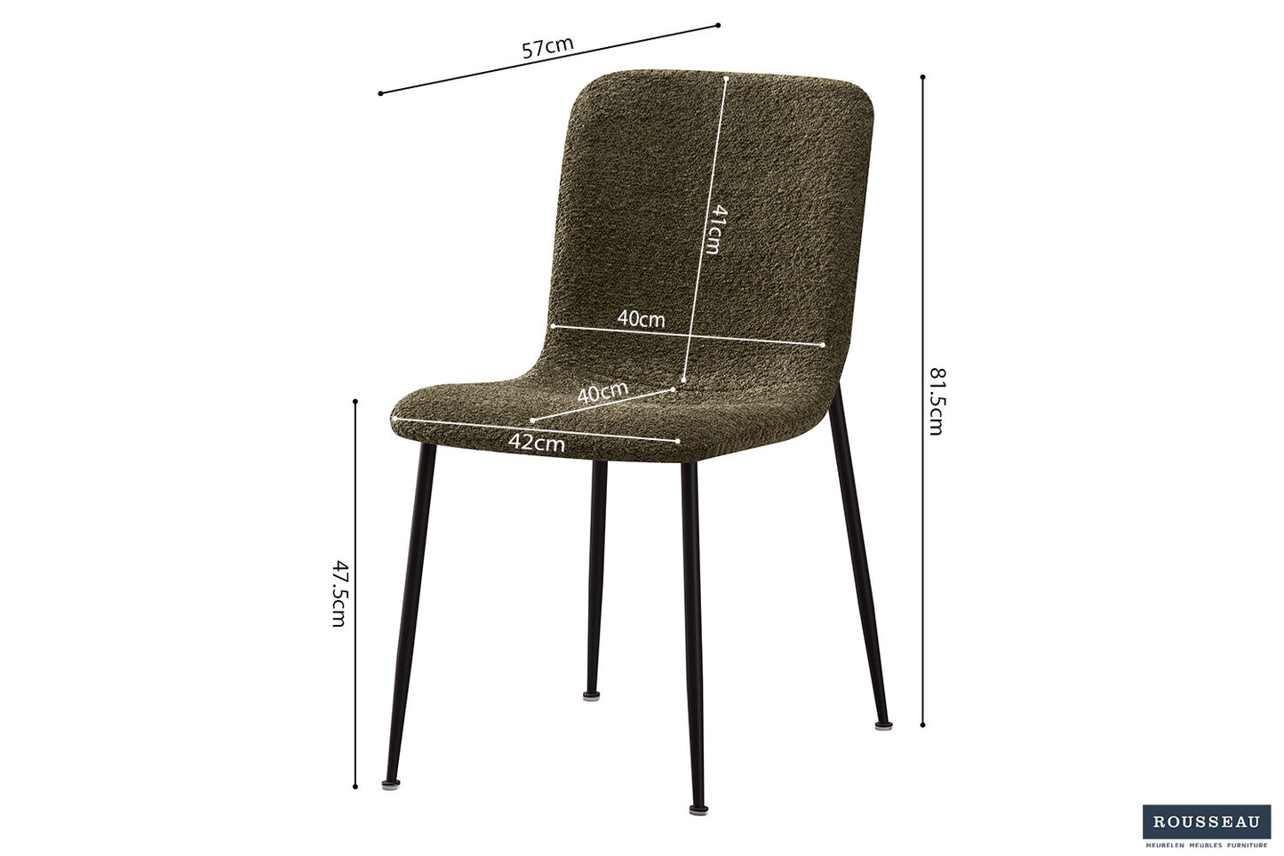 "Chair 'Alice' Bouclé Groen"