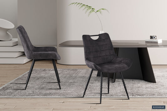 Stoel 'Nina' Fluweel Grijs