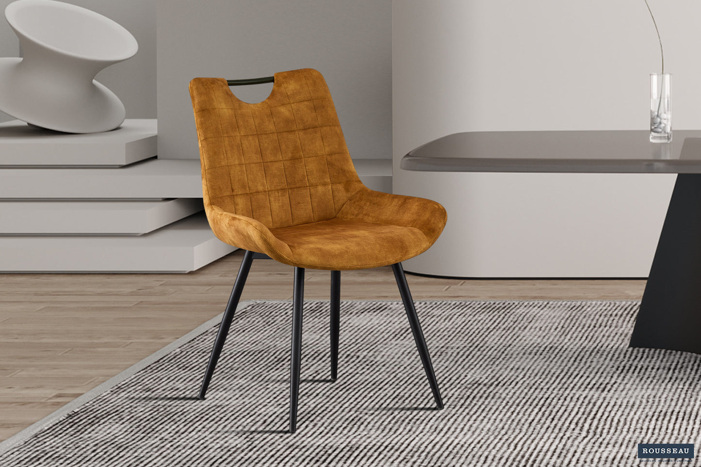 Stoel 'Nina' Fluweel Goud