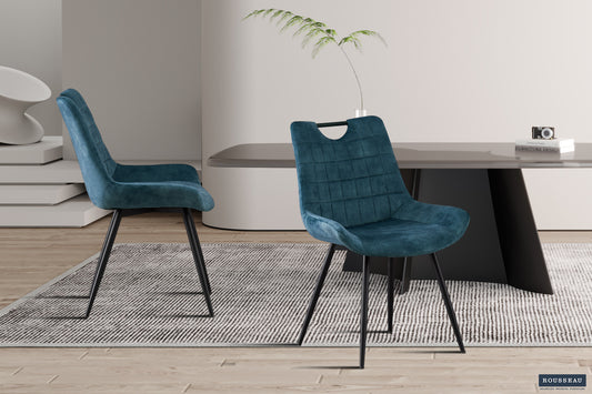 Stoel 'Nina' Fluweel Petrol