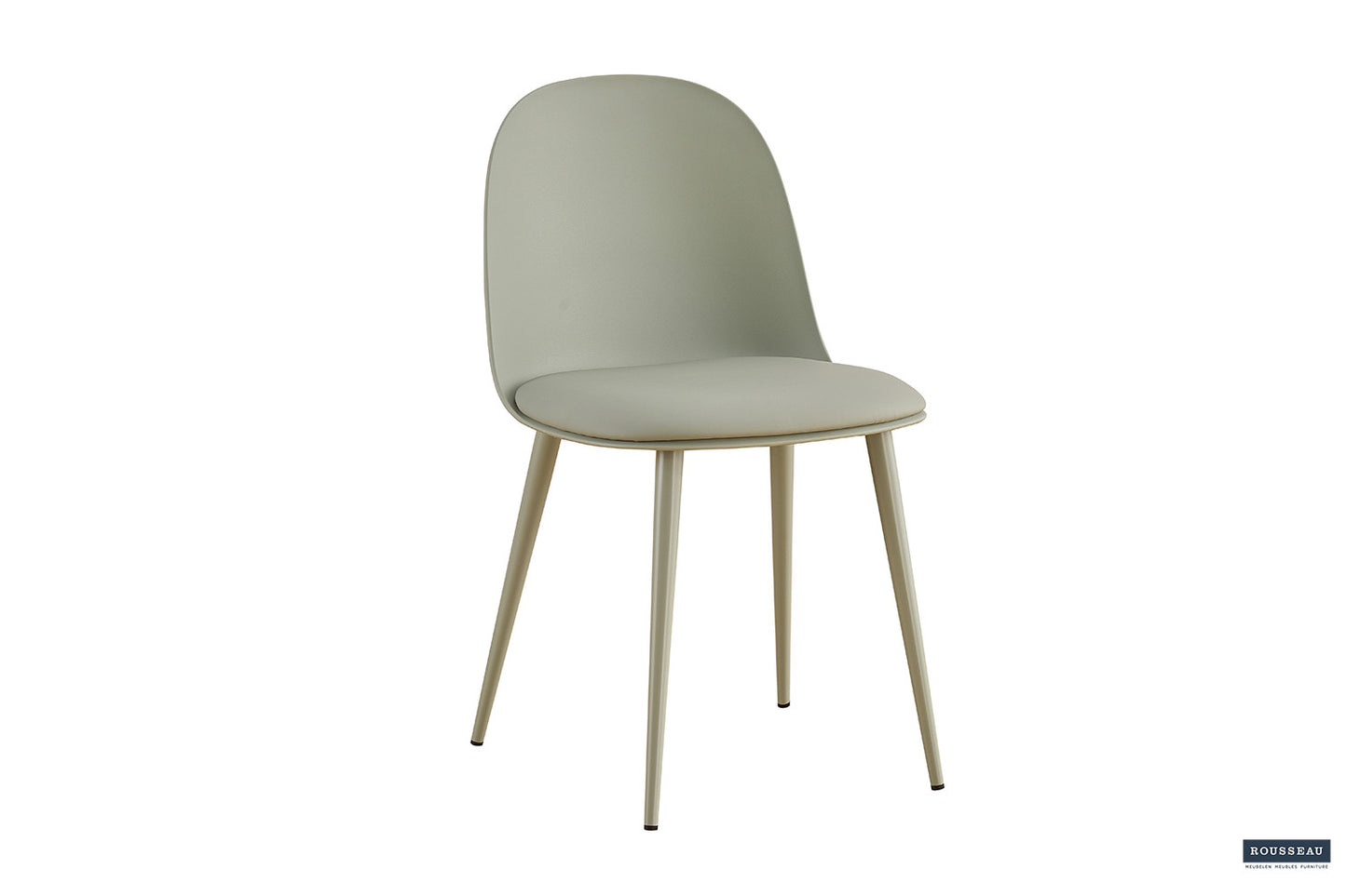 "Chair 'Jasmin' Seat PP cushion PU Grey-green"