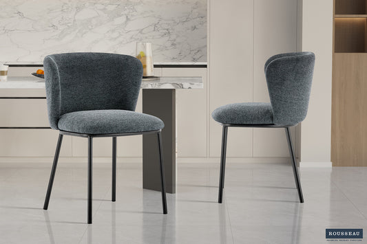 Stoel 'Arthur' Stof Ote Belfast 39 Donkergrijs