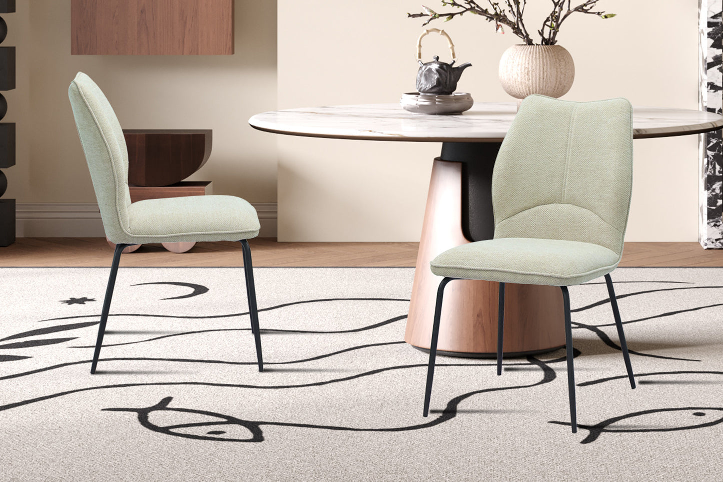 Stoel 'Lara' Stof Ote Sea 140 Ecru