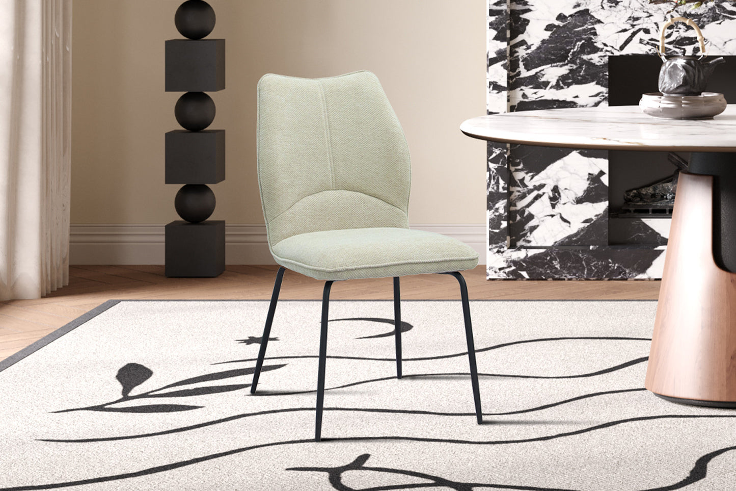 Stoel 'Lara' Stof Ote Sea 140 Ecru