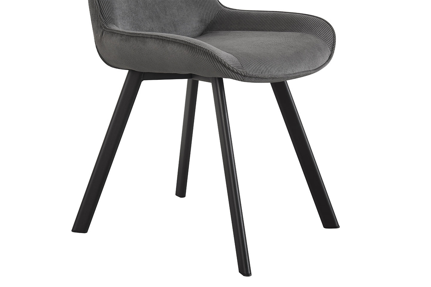 Stoel 'Amelie' Corduroy Grijs