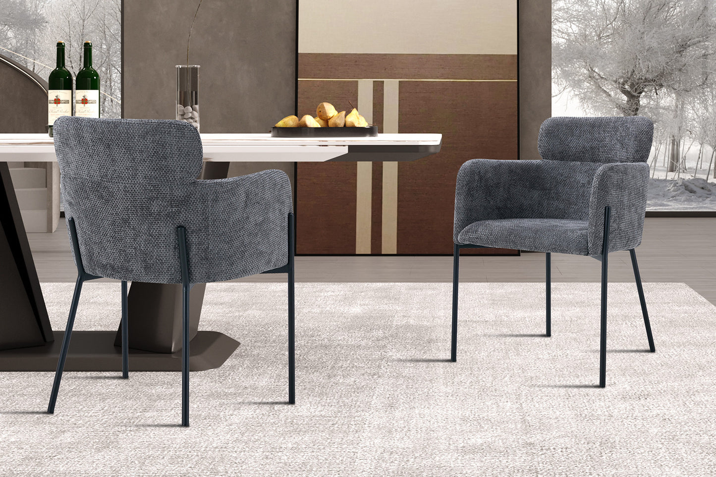 "Chair 'Naomi' Fabric Grey"