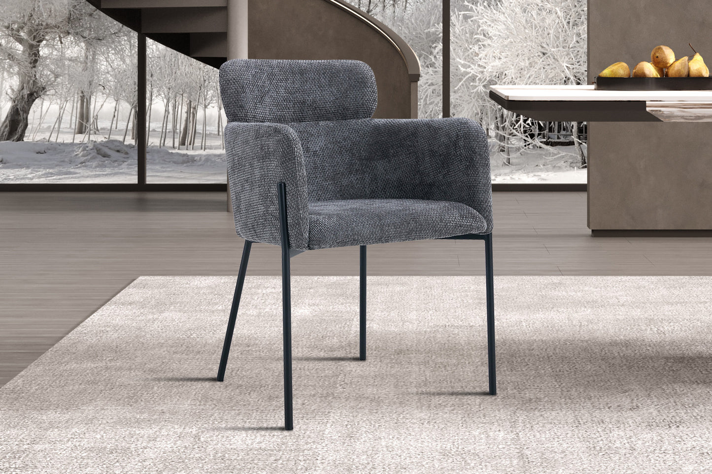 "Chair 'Naomi' Fabric Grey"