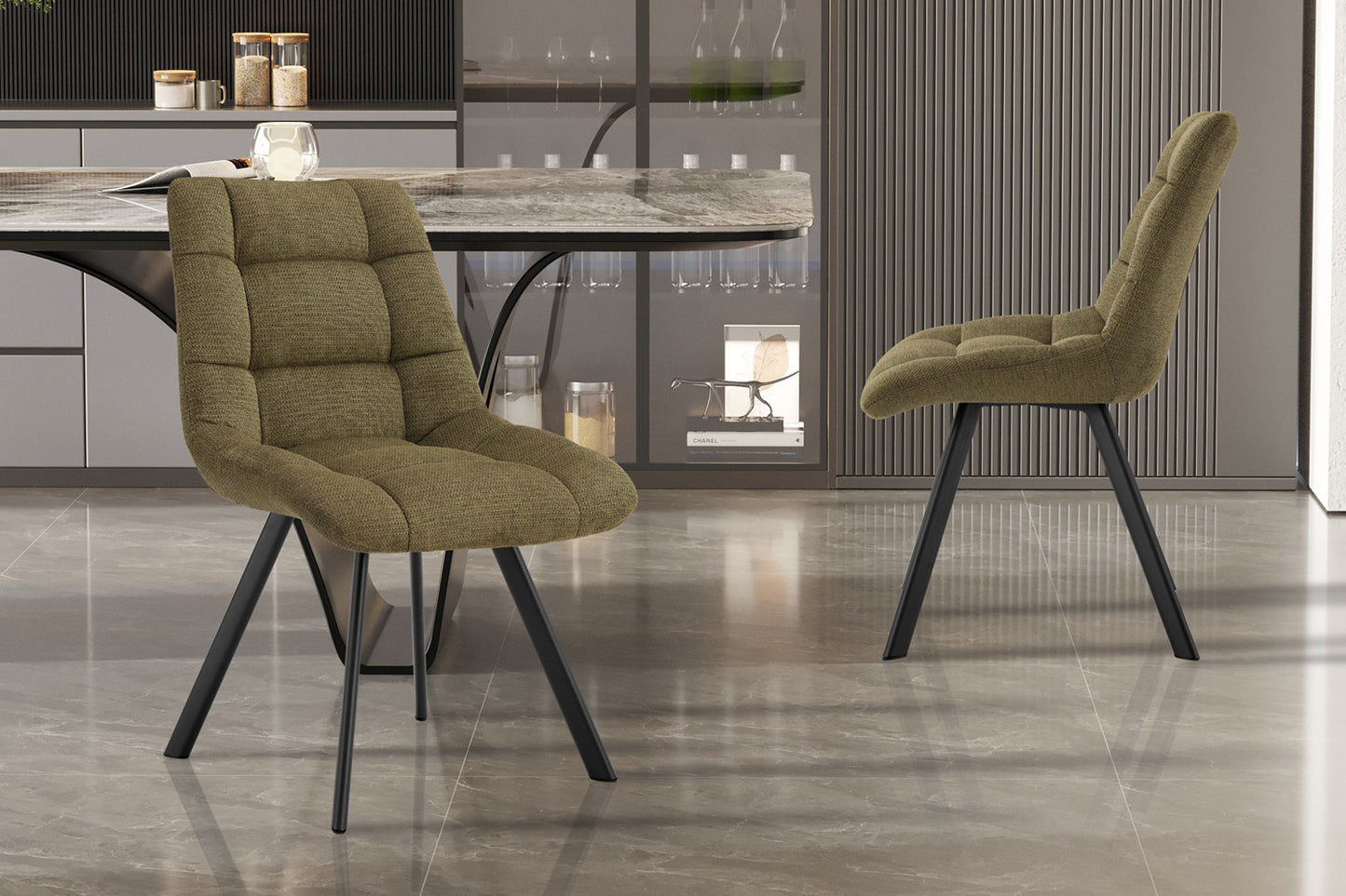 Stoel 'Lizzy' Stof Ote Share 353 Groen