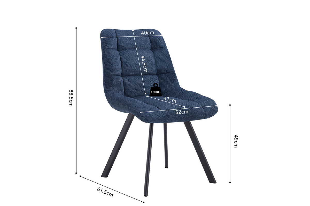 Stoel 'Lizzy' Stof Ote Share 315 Blauw