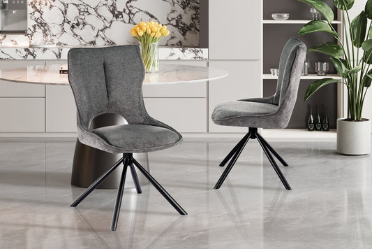 Stoel 'Mori' Draaibaar tot 0 Stof Ote Share 456 Donkergrijs
