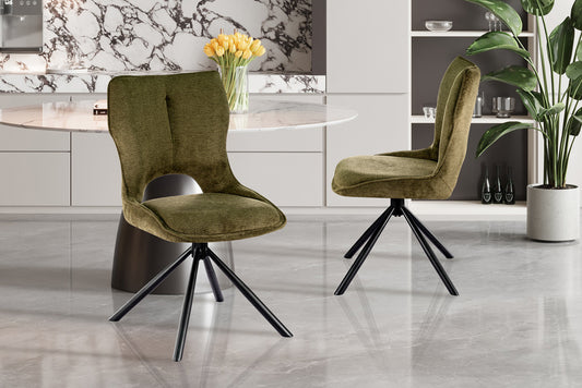 Stoel 'Mori' Draaibaar tot 0 Stof Ote Share 353 Groen