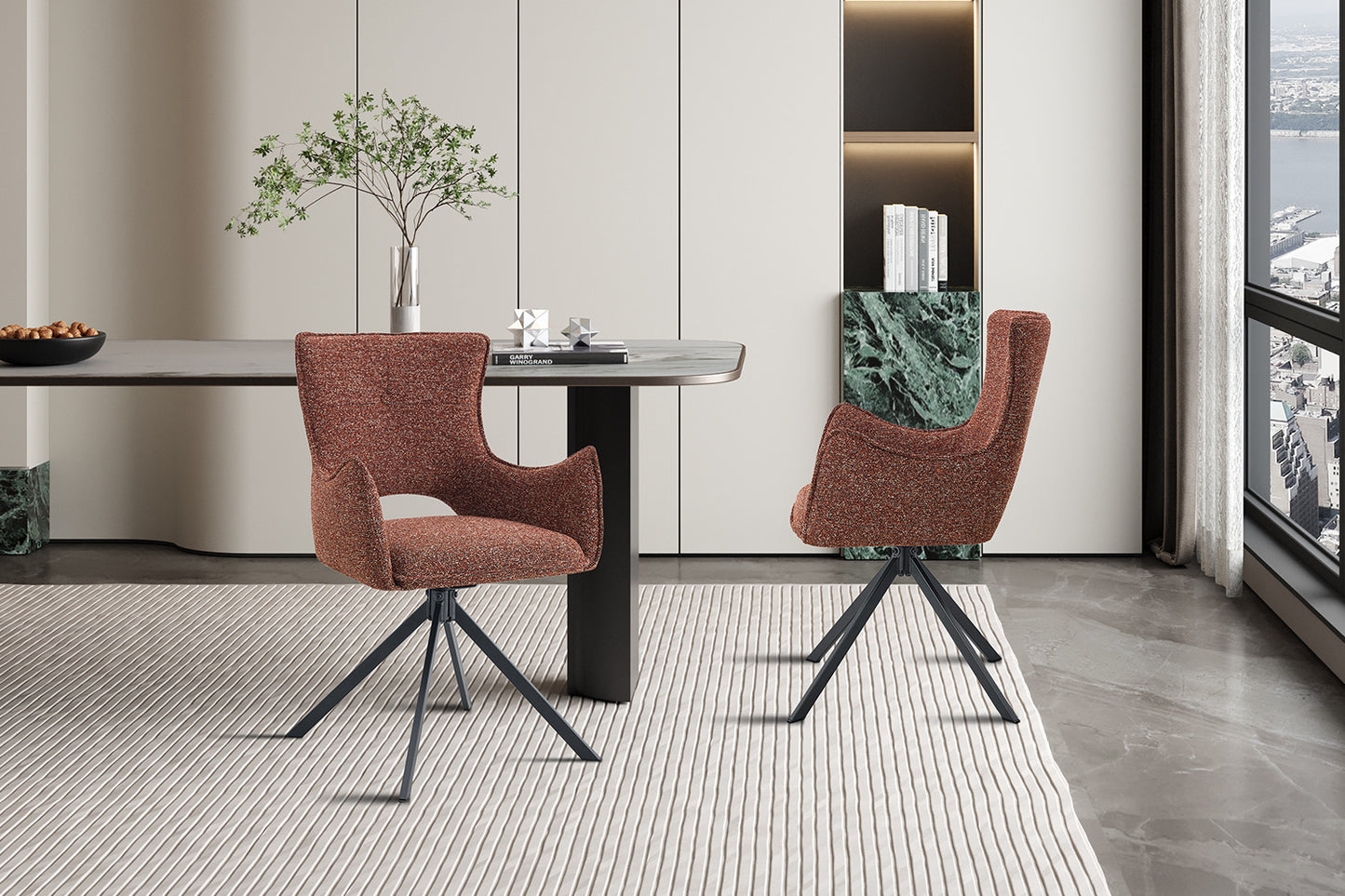 Stoel 'Billy' Draaibaar tot 0 Stof Ote Harper 500 Rood