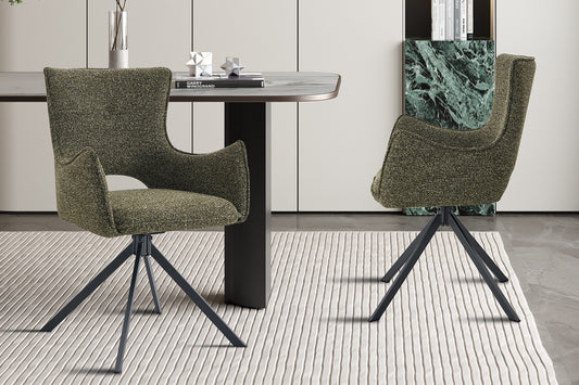 Stoel 'Billy' Draaibaar tot 0 Stof Ote Harper 355 Groen