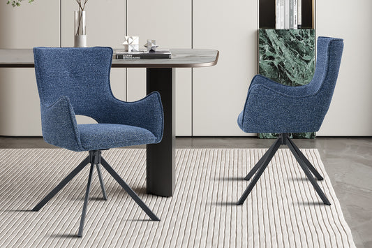 Stoel 'Billy' Draaibaar tot 0 Stof Ote Harper 312 Blauw