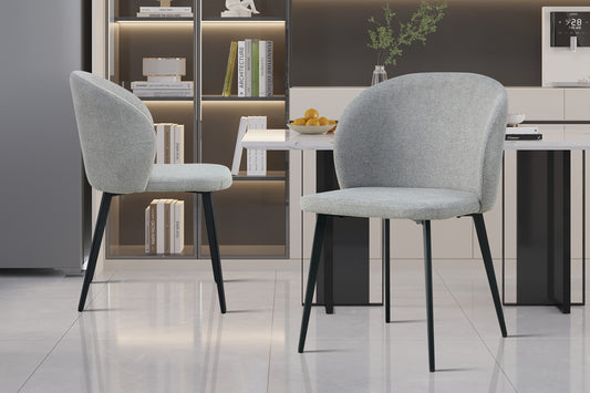 "Chair 'Toledo' Fabric Light Grey"