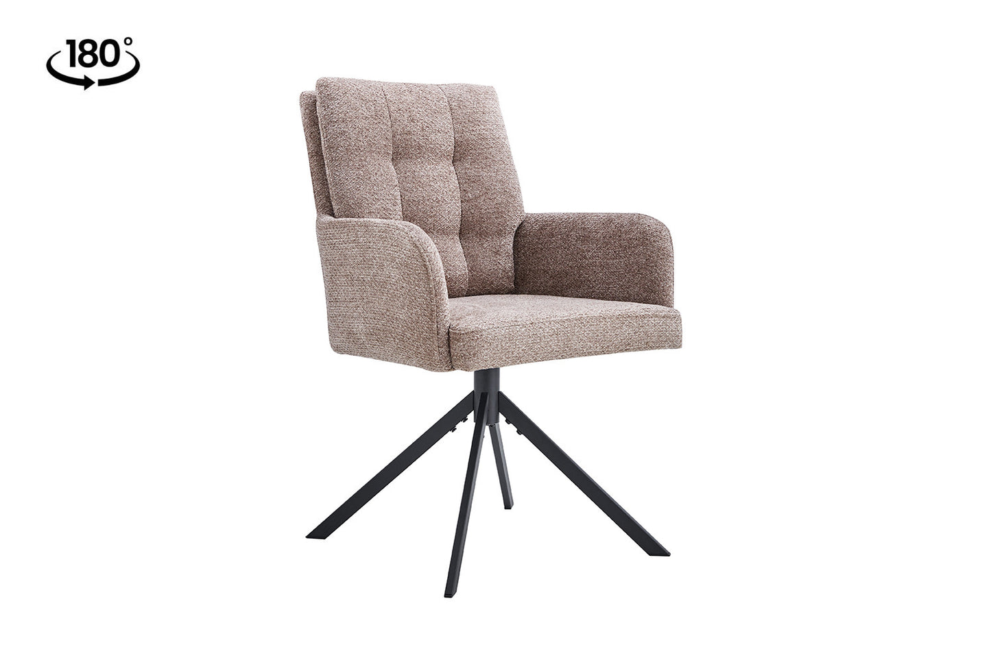 Stoel 'Granada' Draaibaar tot 0 Stof Davis Bliss 75-18 Zand