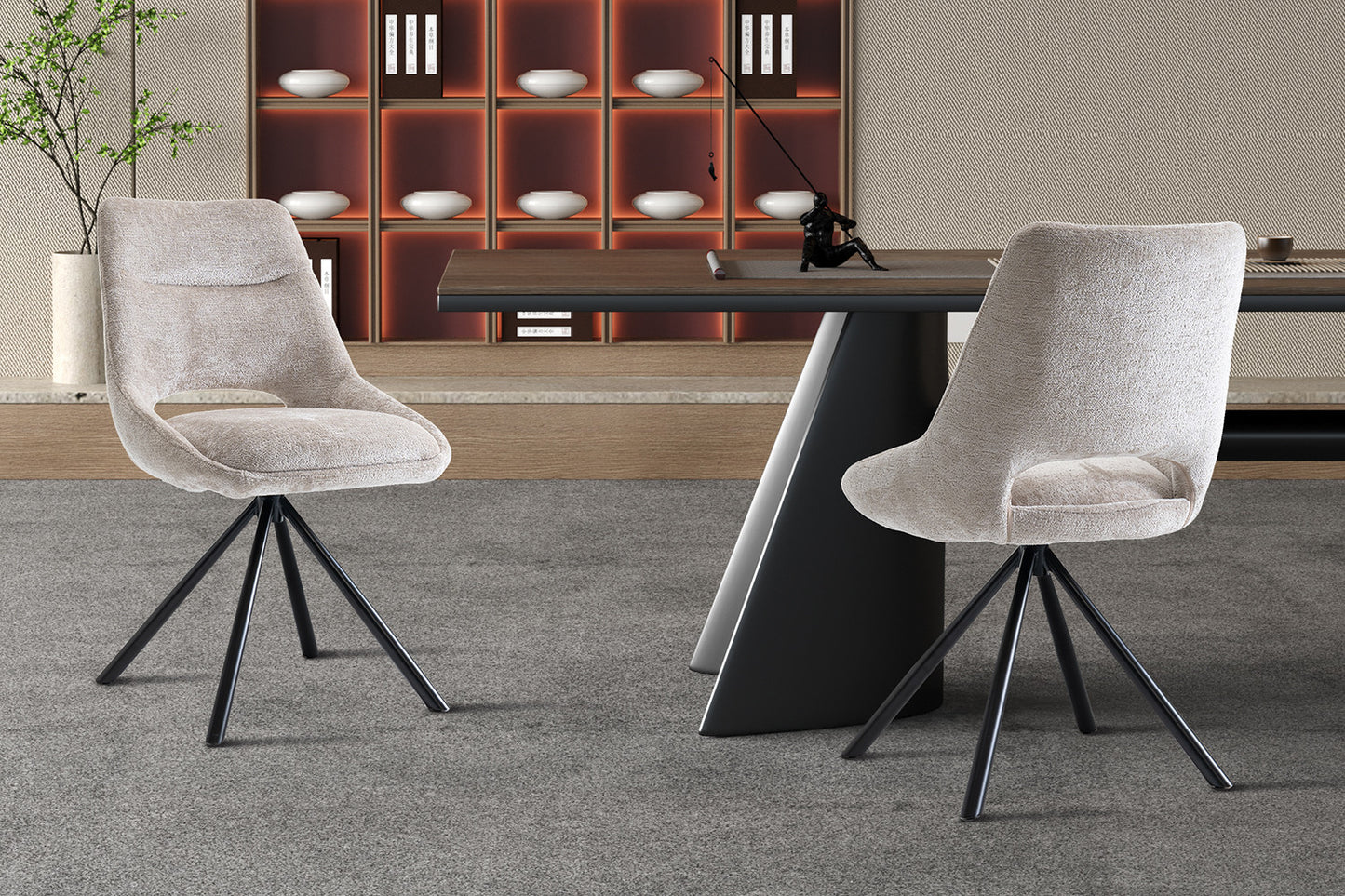 Stoel 'Dante' Stof Beige