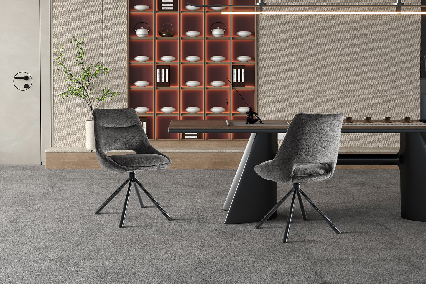 "Chair 'Dante' Fabric Grey"