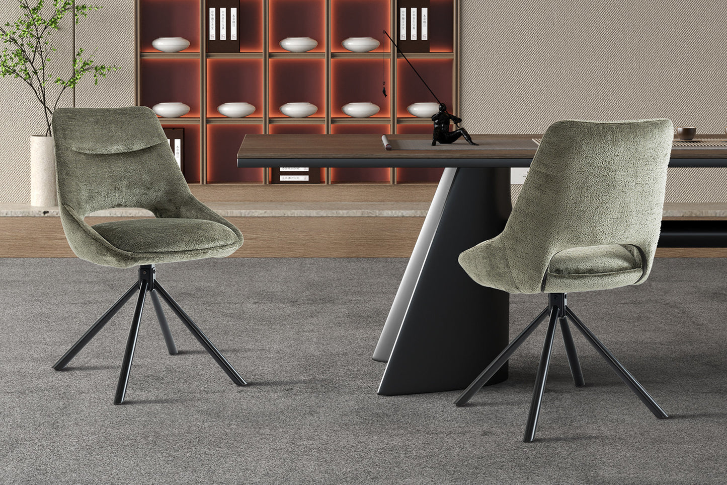 "Chair 'Dante' Fabric Green"