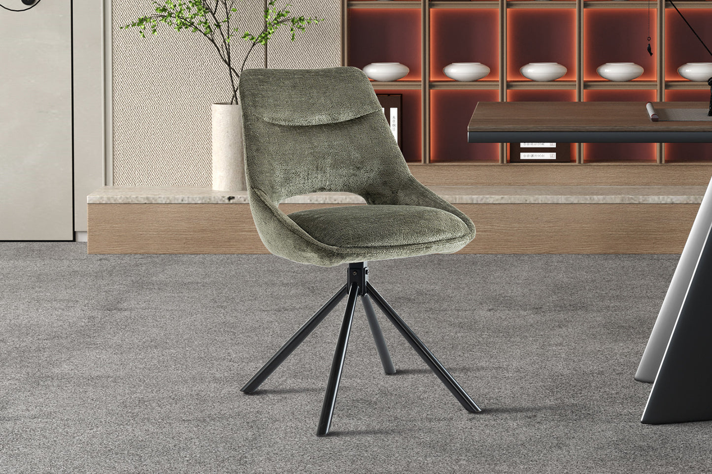 "Chair 'Dante' Fabric Green"