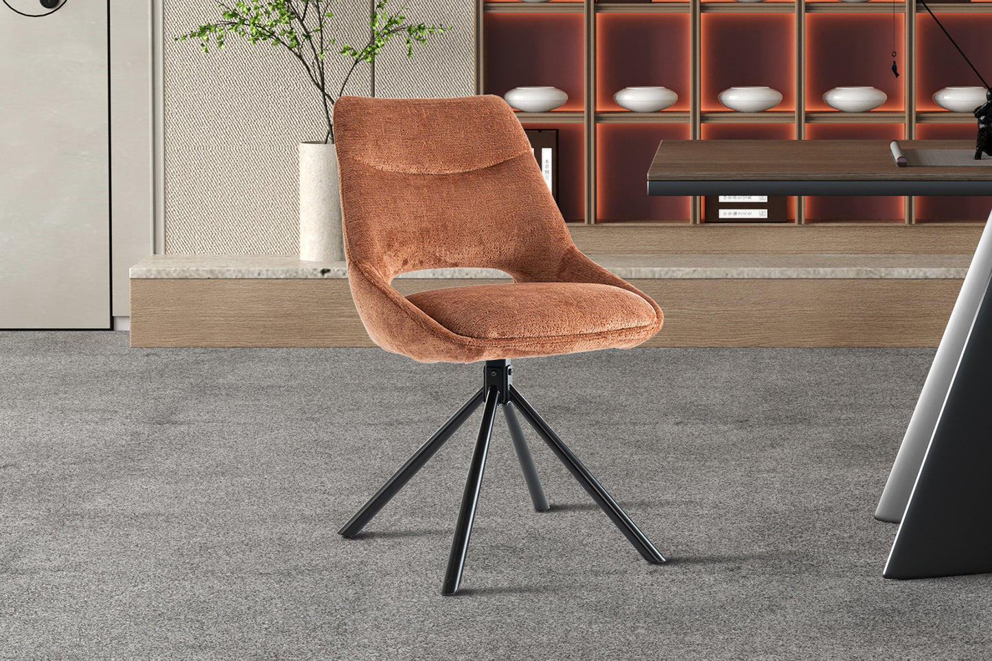 Stoel 'Dante' Stof Roest