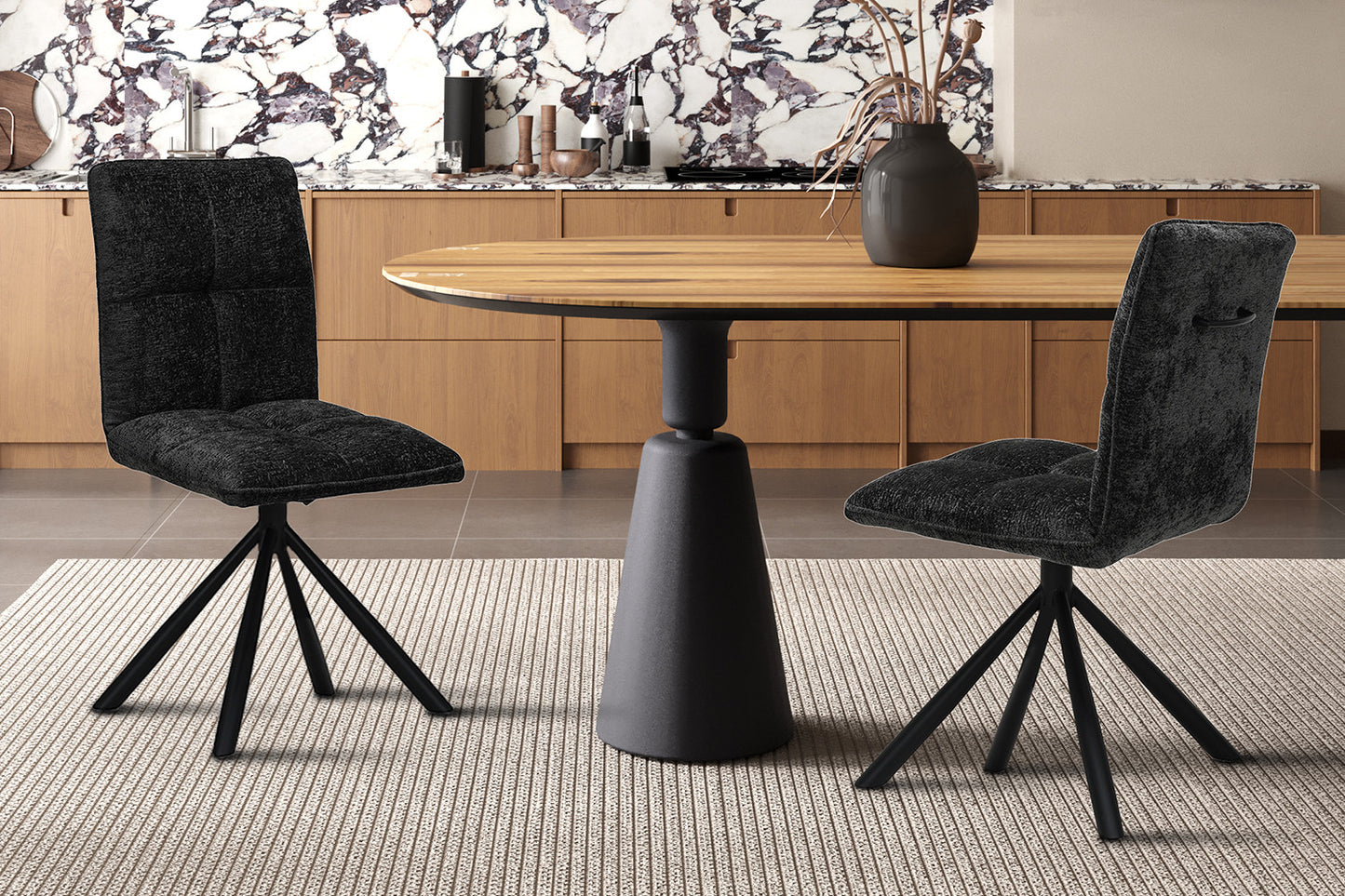 Stoel 'Jack' Draaibaar tot 0 Stof Donkergrijs