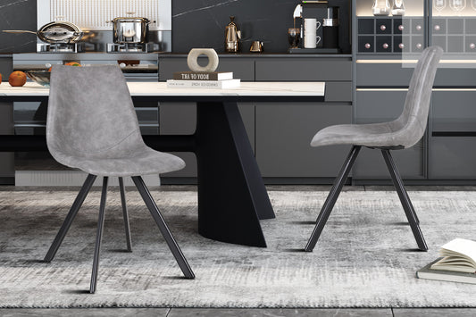 Stoel 'Emma' PU Donkergrijs