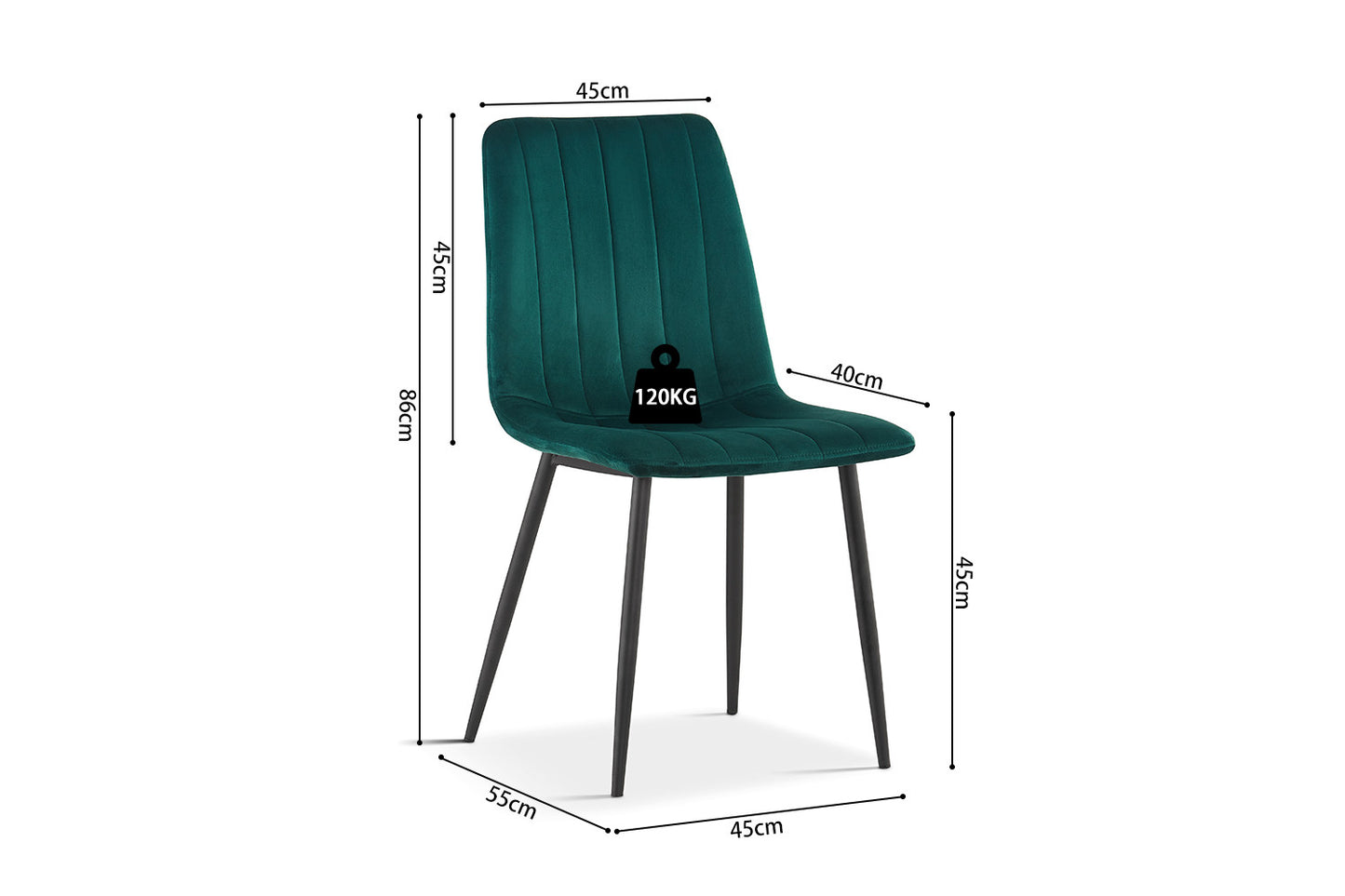 "Chair 'Willis' Velvet Green"