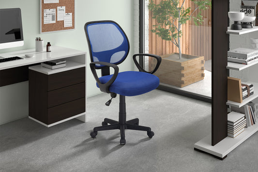 Bureaustoel 'Hippa' met mesh, blauw