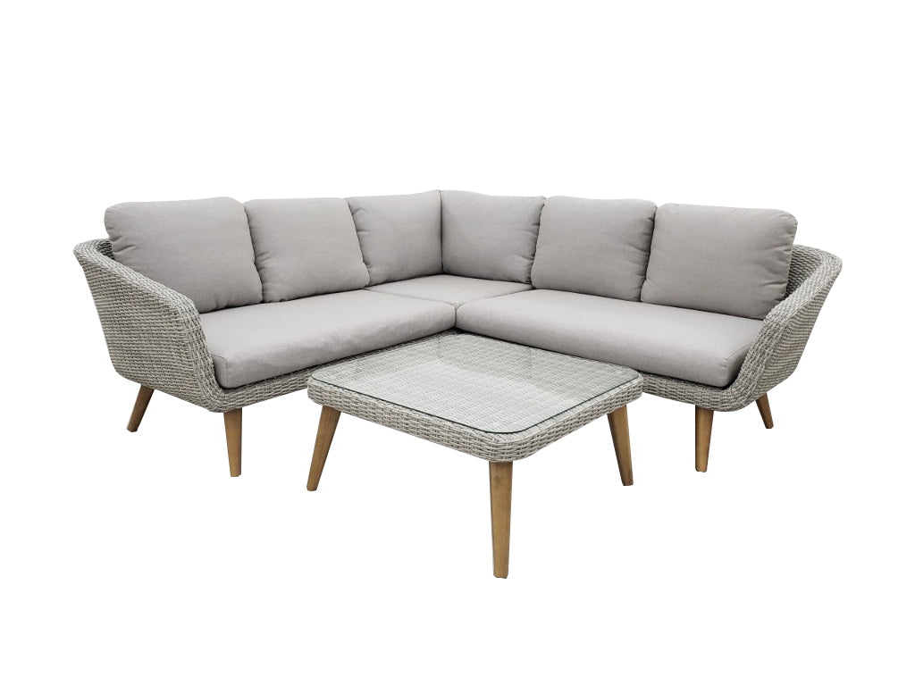 Mira Hoekset - 3-delig - aluminium lichtgrijs