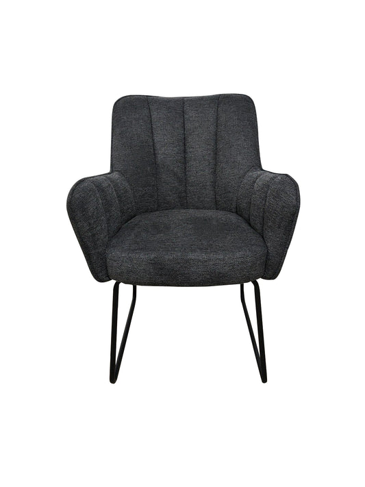 "Stoel Kevin Bjorn Stof Donkergrijs"