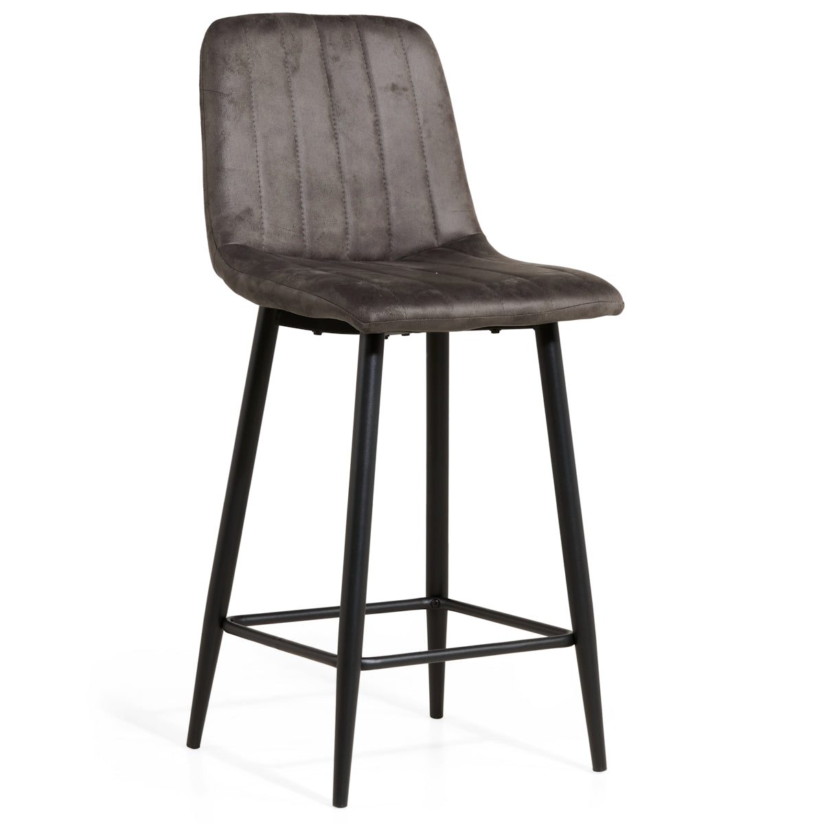 Barkruk Jax - Microleer Antraciet